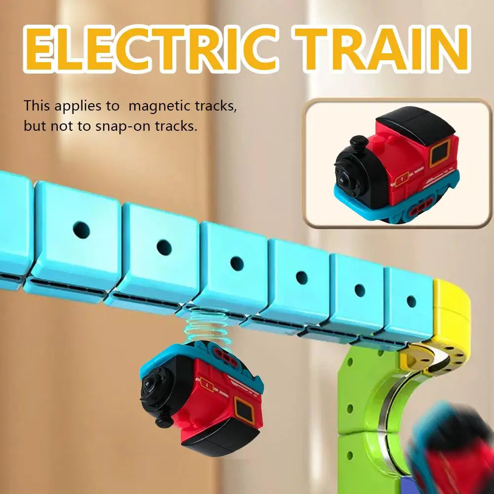 Magnetic Rail Car Cube Toys DIY Building Blocks Educational Toys Magical Track Train Construction Kids Children Gifts