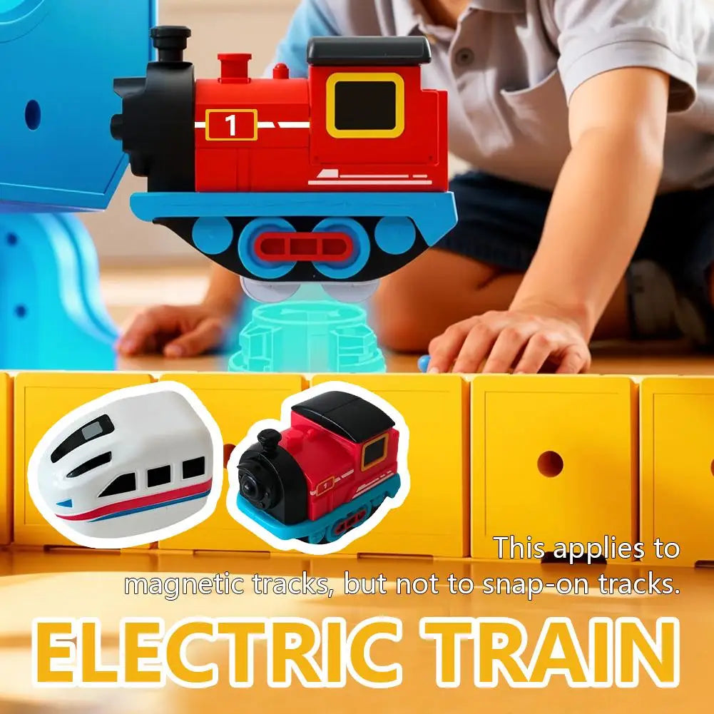 Magnetic Rail Car Cube Toys DIY Building Blocks Educational Toys Magical Track Train Construction Kids Children Gifts